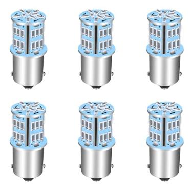 Imagem de UNXMRFF Lâmpada LED 1156 vermelha 4014 39-SMD Bayonet base de contato único 1141 1003 7506 BA15S Lâmpadas LED RV substituição para freio de 12 volts, luzes traseiras, pisca-pisca, seta, luzes de