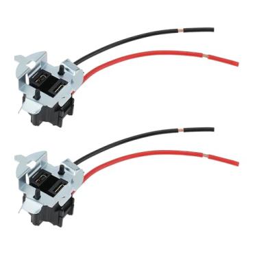Imagem de Briny River 2 peças para carro H7 suporte de base de lâmpada de halogêneo adaptador de cablagem adequado para lâmpadas LED H7 halogêneo HID (comprimento da linha 18 cm)