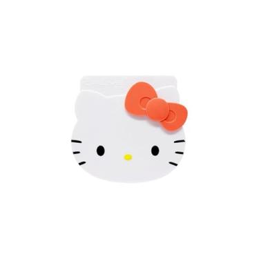Imagem de The Crème Shop x Hello Kitty - Bálsamo para blush creme, pufe de pêssego, montável, de longa duração, fácil de misturar, hidratante e calmante, espelho compacto de aloe vera. Eleve seu jogo de