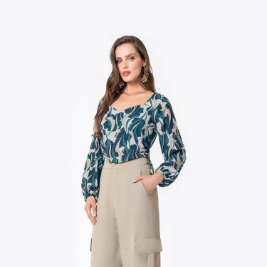 Imagem de Blusa Feminina Manga Longa Floral-Feminino