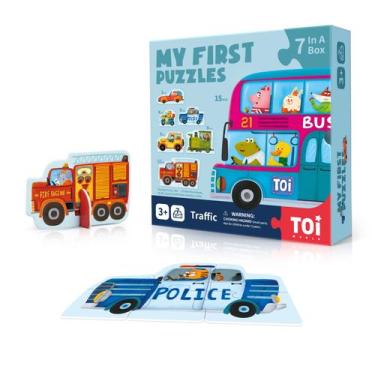 Imagem de Quebra-cabeças Toi Toddler, 6 pacotes de animais para crianças de 2,5 