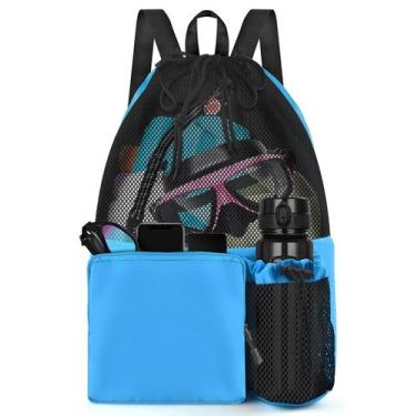 Imagem de Bolsa de natação: mochila de praia BROTOU com bolso molhado para nataç