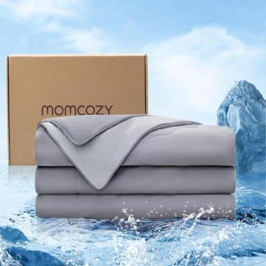Imagem de Edredom de resfriamento Momcozy Life CoolMurm Full/Queen 90x90 cinza