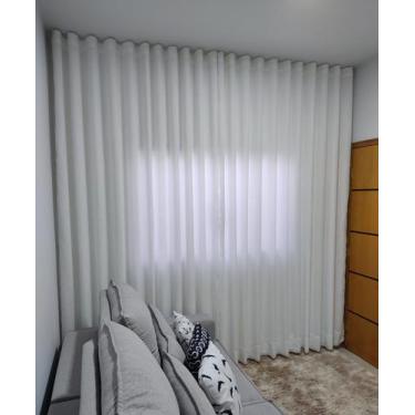 Imagem de Cortina Wave Trilho Suiço Voil E Forro Microfibra 5,00x2,20 - Salvatex