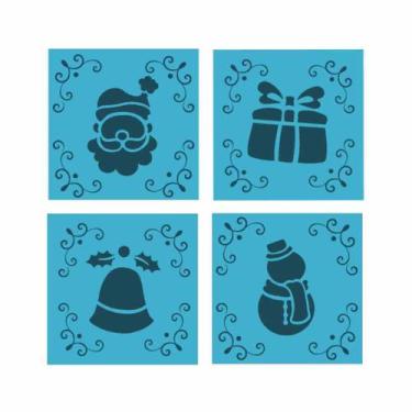 Imagem de Kit Mini Stencils Natal 1 C/4 Bluestar