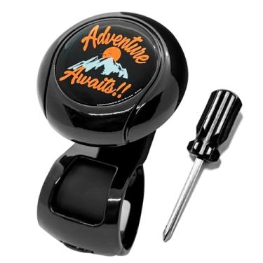 Imagem de Adventure Awaits - Girador de botão de volante, antiderrapante universal - adequado para carros, caminhões, barcos, trator de ônibus e mais