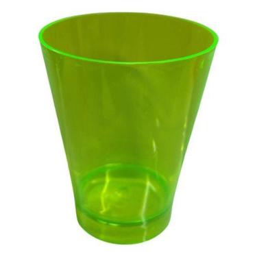 Imagem de Copo Rubizinho 200ml Acrílico - 25 Unidades - Papermix, Verde Neon