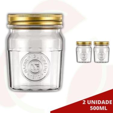 Imagem de Pote Americano Vintage Retro Tampa Biscoito 500ml Nadir 2Un - NADIR FI