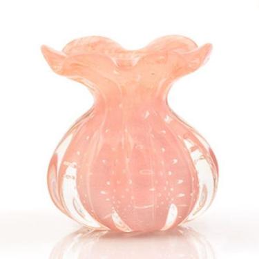 Imagem de Vaso Trouxinha Em Cristal Murano Rosa - São Marcos 12cm