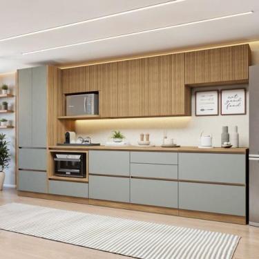 Imagem de Cozinha Completa Modulada 7 Peças 9 Portas 7 Gavetas com Rodapé Norten