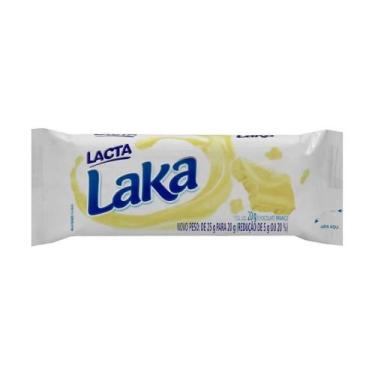 Imagem de Kit c/ 4 Chocolate branco Laka Lacta Mondelez pacote 20 g