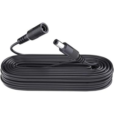 Imagem de ANLINK Cabo de extensão de alimentação CC 5 m de 5 m, cabo de extensão adaptador de alimentação CC 12V 5,5 mm x 2,1 mm para câmera de segurança CCTV/roteador/fita de LED/impressora e mais-preto