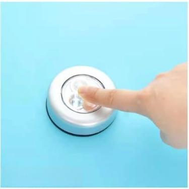 Imagem de Kit 06 Lâmpada Adesiva De Emergência Com 3 LEDs Lampada Pequena Para Corredor/Parede/Armário