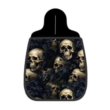 Imagem de Lixeira De Carro Organizador Lixinhocar Caveiras Douradas