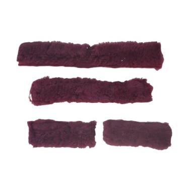 Imagem de KiBcsLic 4 peças de cabresto para cavalos tubos de cabresto de cavalo fácil manutenção acessórios versáteis para treinamento de cavalos envoltórios leves, Vermelho Escuro