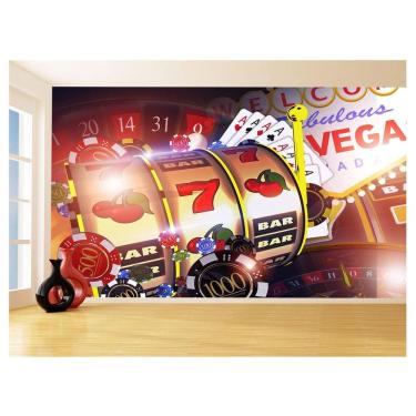 Imagem de Papel De Parede Salão De Jogos Cassino Fichas 3,5M Jcs133
