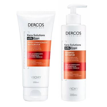 Imagem de Kit 1 Dercos Kera Solutions Vichy Super Condicionador Repositor 200ml