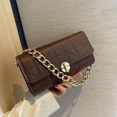 Imagem de Bolsa Baguete Feminina Mão Ombro Alça Corrente Pequena - AlwyStore, Ma
