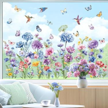 Imagem de Window Clings decalmile Spring Wildflower Garden 8 folhas
