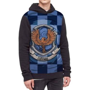 Imagem de Moletom Com Capuz Harry Potter Corvinal Ref:116 - smoke, Preto, M