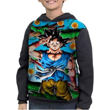 Imagem de Moletom Infantil Dragon Ball Goku Shenlong Esfera Do Dragão - smoke, P