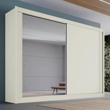 Imagem de Guarda Roupa Casal Espelho 2 Portas 4 Gavetas Creta Europa - Móveis Eu