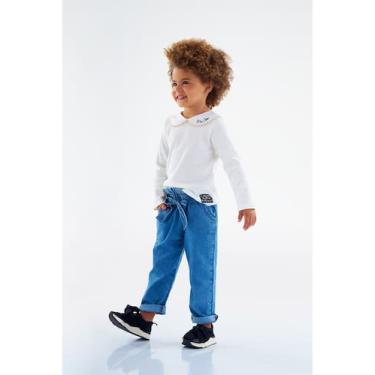 Imagem de Blusa Manga Longa em Ribana Infantil para Menina Up Baby, Off white, 8