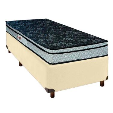 Imagem de Conjunto Cama Box Bege Solteiro + Colchão D28 Conforto Paropas