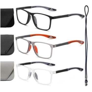 Imagem de Óculos de leitura Hubeye TR90 Sports Anti-Blue Light +1.5 (x3)