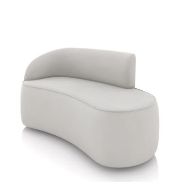 Imagem de Sofá 2 Lugares Orgânico 140 cm Morgan Veludo Cinza D03 - D'Rossi