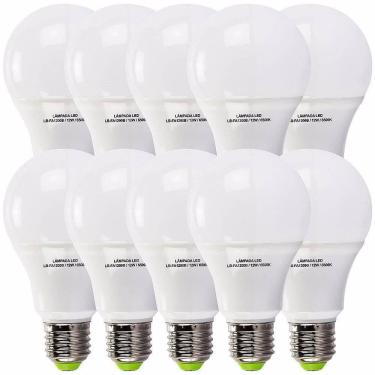 Imagem de Kit 10 Lampada Led 12w E27 Luz Branca Fria 6500k Ourolux