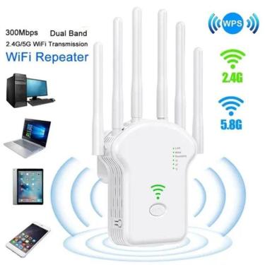 Imagem de Repetidor De Sinal Wi-Fi 600Mbps 6 Antenas