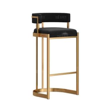 Imagem de hezhuhe2258 Cadeira de bar, mesa de recepção, cozinha, luz, luxo, premium, sentindo-me, mesa, bancos altos, banco alto, caixa para casa, barra especial (preto)