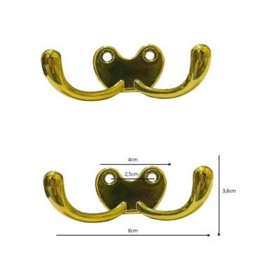 Imagem de Kit c/2 Cabides Duplos de Metal Chapolim para Pendurar Bolsas, Toalhas