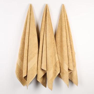 Imagem de Superior Conjunto de 3 toalhas de banho 100% algodão orgânico, uso diário para banheiro, banheiro de hóspedes, secagem rápida, spa, toalhas de resort, absorventes, essenciais para casa, toalhas de