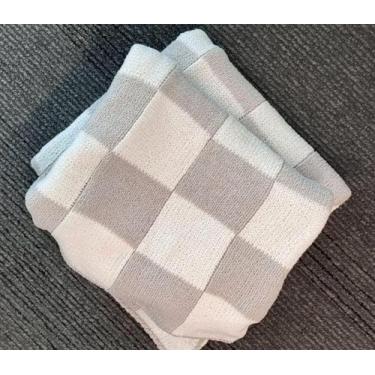Imagem de Cobertor de bebê CREVENT Cozy Soft Warm Chenille 75x100cm cinza