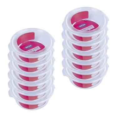 Imagem de Kit 12 Potes Hermético Marmita de Vidro Redondo 620ml Mor