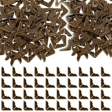 Imagem de 100 peças vintage protetor de canto de livro de metal, capa de canto para álbum de recortes, canto de pasta de arquivo protetor, decorativo para álbum de recortes masculino, para artesanato