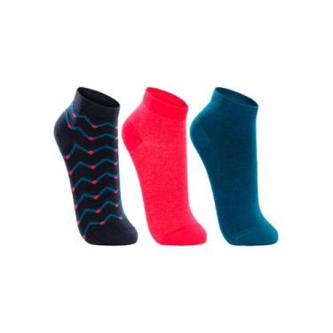 Imagem de Kit/3 Meia Cano Curto Lupo 04535-889 Feminina Sortidas Algodão T. 34/3