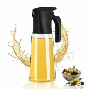 Imagem de NYXVAULT Frasco de spray de azeite de oliva de vidro preto de 300 ml (apenas suporta o uso em spray), controle de dosagem preciso, ideal para cozinha, fritadeira a ar, saladas, fritar e grelhar (preto