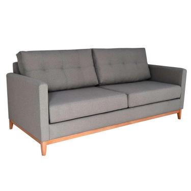 Imagem de sofá 3 lugares carlo veludo cinza e  220 cm