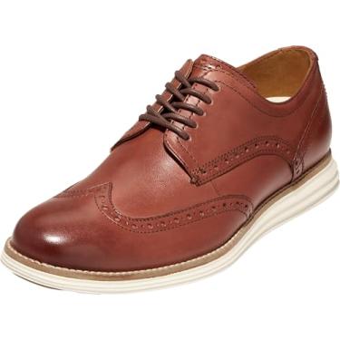 Imagem de Cole Haan Oxford masculino original Grand Shortwing, Couro Woodbury/Marfim, 38