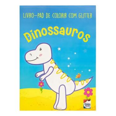 Imagem de Livro-Pad de Colorir Com Glitter - Dinossauros - HAPPY BOOKS, Sortido
