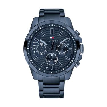 Imagem de Tommy Hilfiger Relógio masculino outono-inverno 18 1791560 quartzo, Azul, One Size, Pulseira