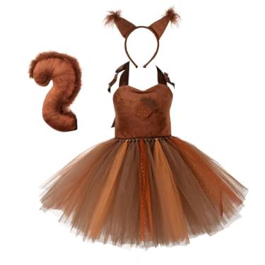 Imagem de Hailong Ming Vestido de Cosplay de Esquilo para Meninas, Saia de Tule, Gola Ajustável, Tamanho 3XL