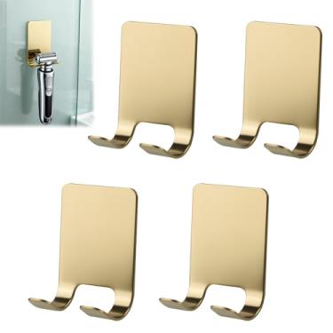 Imagem de Dedoda 5 peças de suporte de lâmina para ganchos de barbeador de chuveiro, autoadesivos de parede, 2025, à prova d'água, removível e reutilizável, ganchos de bucha para toalhas, acessórios de banho