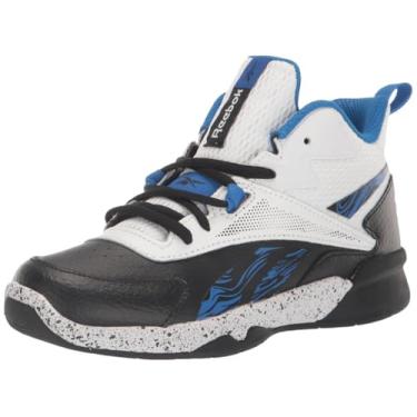 Imagem de Reebok Men's More Buckets Sneaker, Black/Silver Metallic/White, 10.5