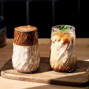 Imagem de SiegenPro 2 peças de copos de café para bebida, conjunto de copos de 400 ml, copos de coquetel, copos de café gelado, para cappuccino, caramelo americano, água, refrigerante, chá, suco de milkshake