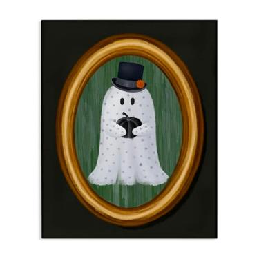 Imagem de Stupell Industries Arte de parede em tela retrato de menino fantasma, design por Jennifer Stith, 76 x 61 cm