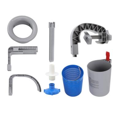 Imagem de Piscina Superfície Skimmer Plástico Limpador Automático Cinza Filtro Coletor de Detritos Piscina Montado na Parede | Longa Vida útil